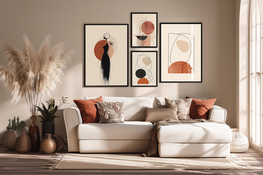 abstract Collection with  Frame & Glass Cover