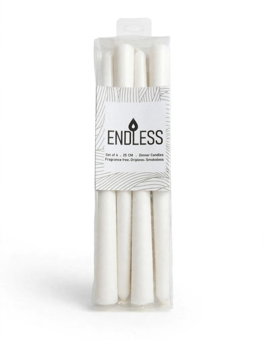 Elegant White Candles – Set of 4