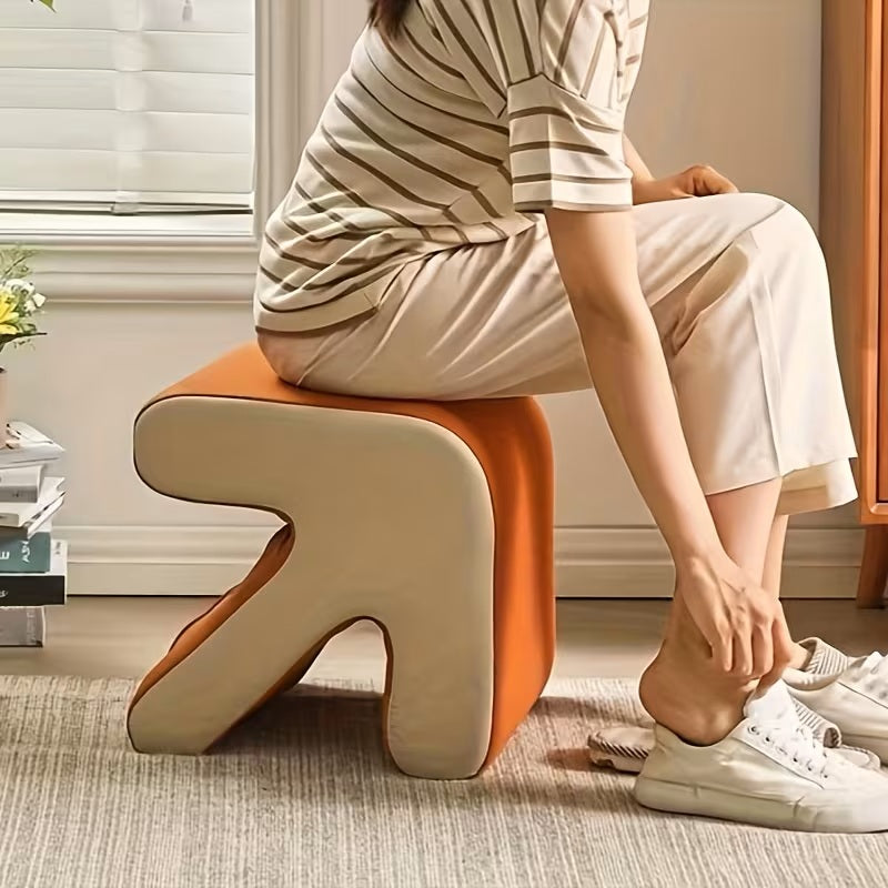 Leather Chic Arrow-Shaped PUFF