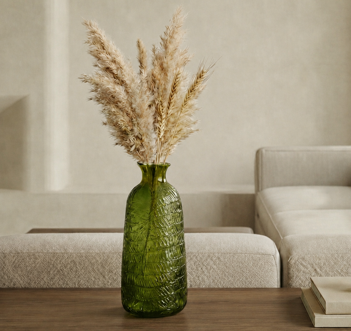 olive Glass vase