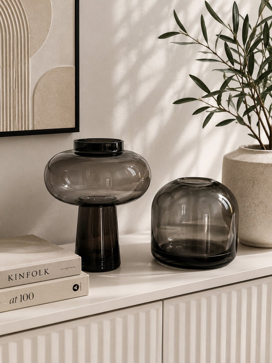 Smoky Glass Vases