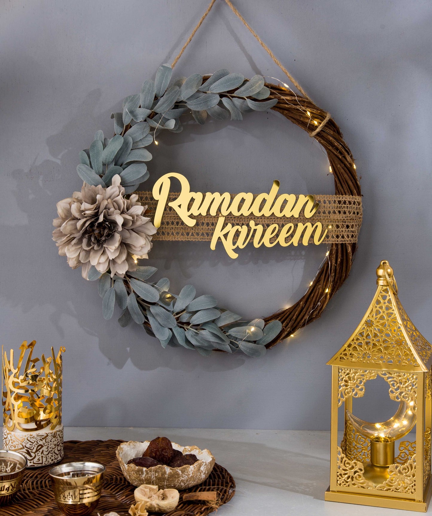 light Wreath for Ramadan ( gray color 1 )