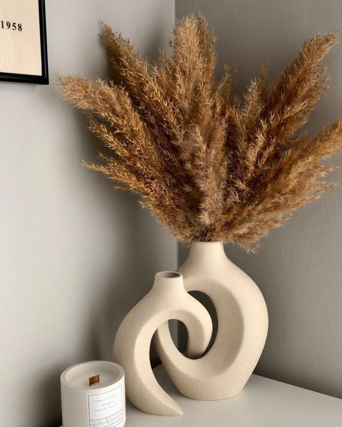Hollow Vase Set of 2 for Modern Home Decor