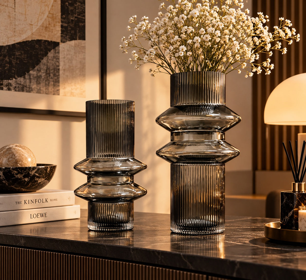 Rings Glass Vase Set