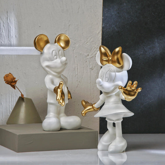 mickey and minnie white