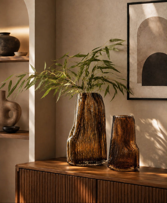 Caramel Glass Vases