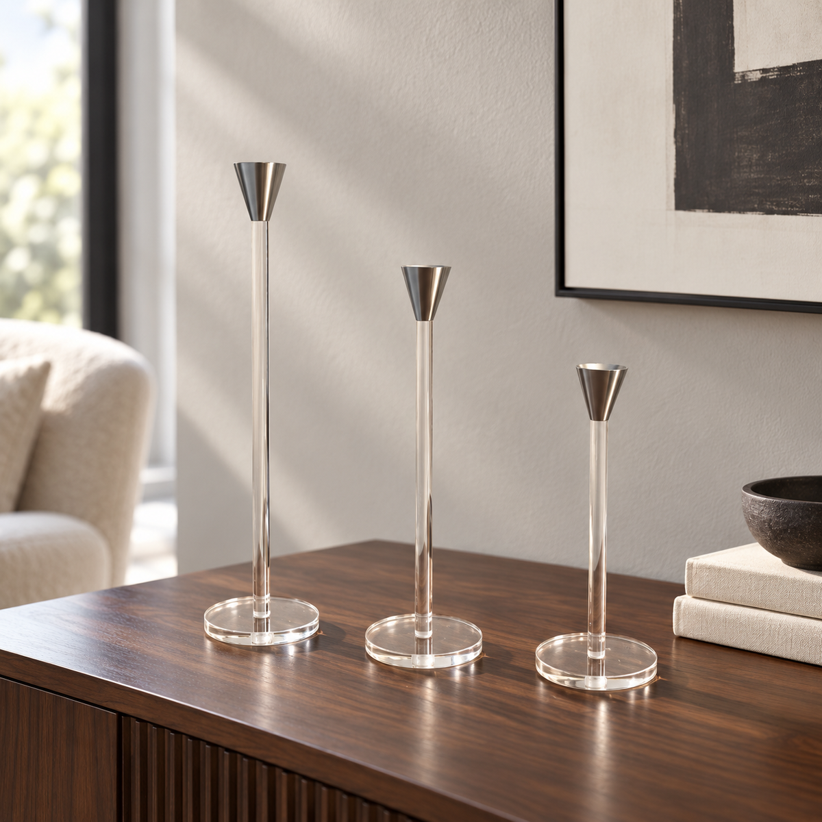 Acrylic Candle Holder