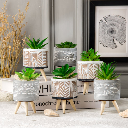 Patterned flower pot