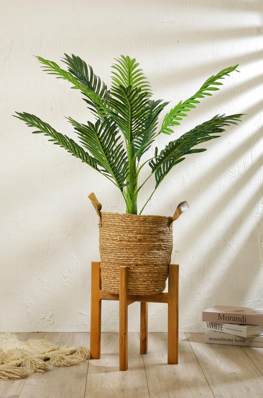 Areca Artificial plant with wood stand