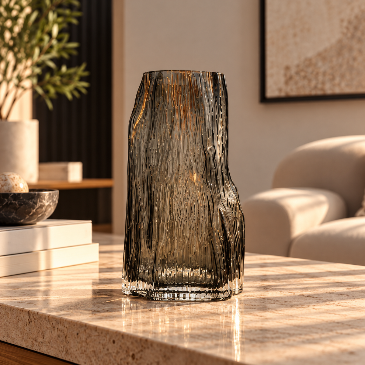 Lava Glass Vase Set