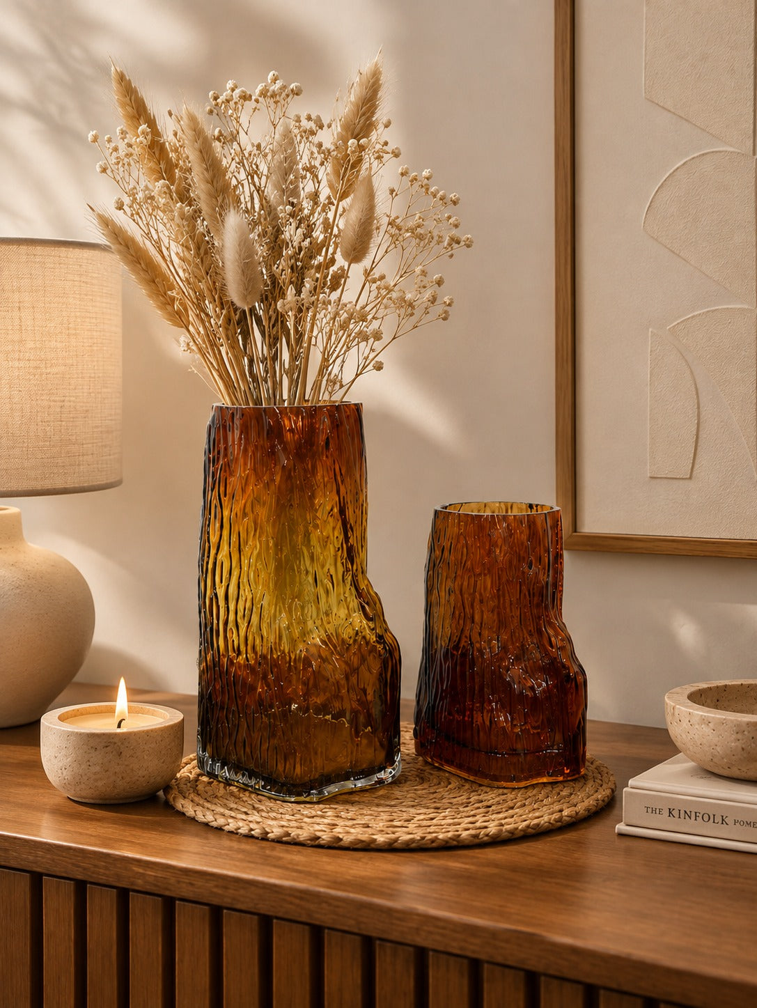 Caramel Glass Vases