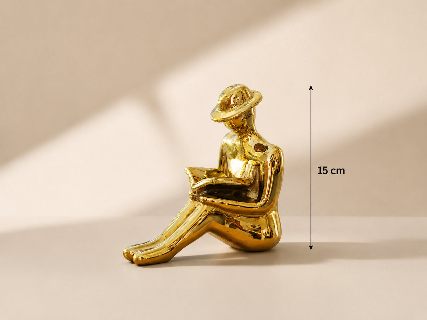 Golden reading man