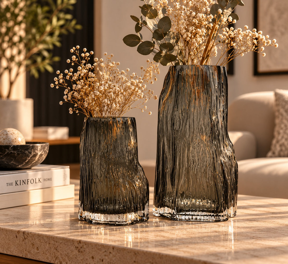 Lava Glass Vase Set