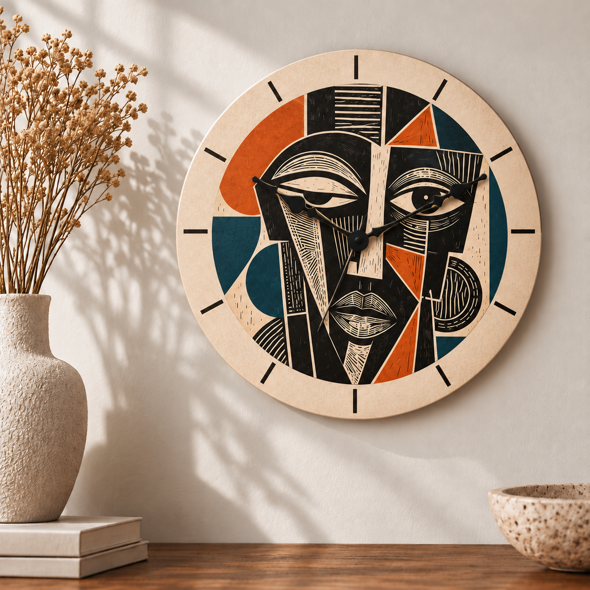 Afro Mosaic Wall Clock