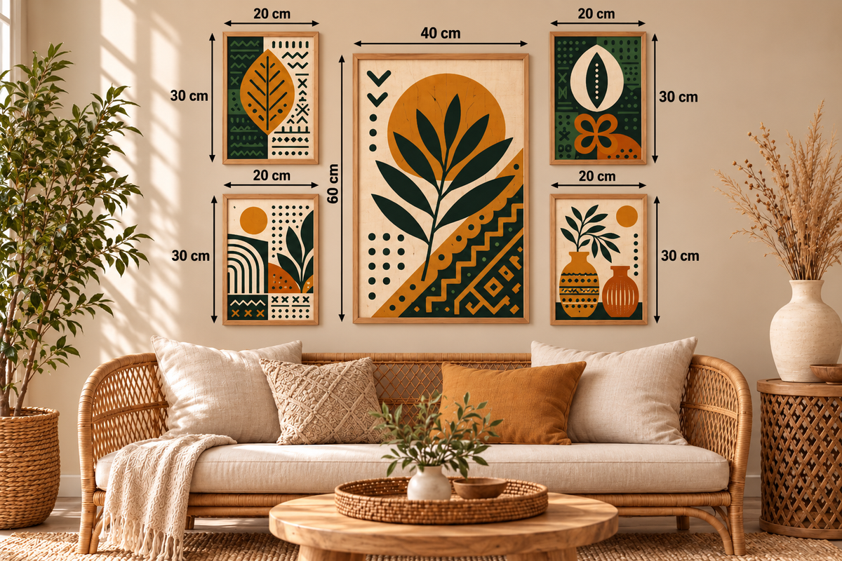 Olive & Ochre Collection- Wood frame with Glossy acrylic front cover
