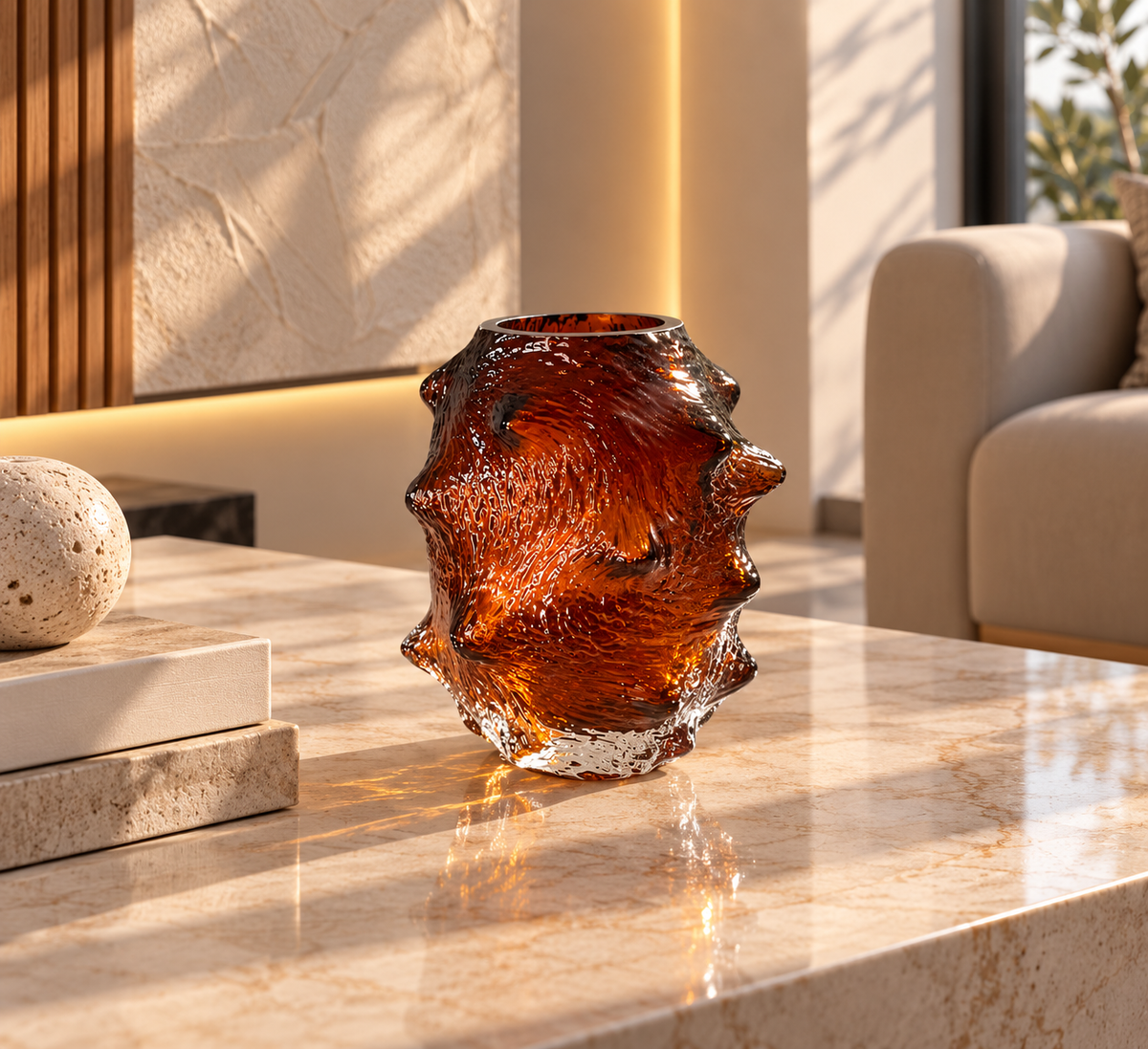 Amber Vase Set