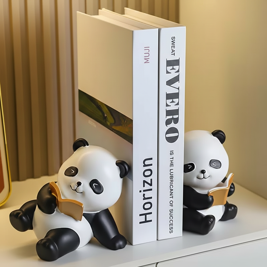 Cute Panda Bookends