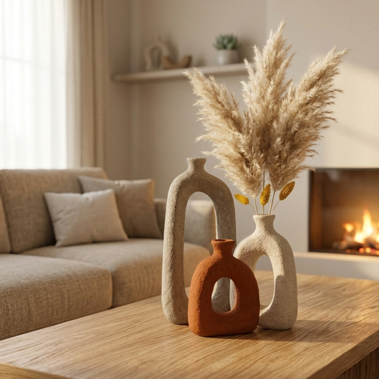 3 colors Pottery geometry shape