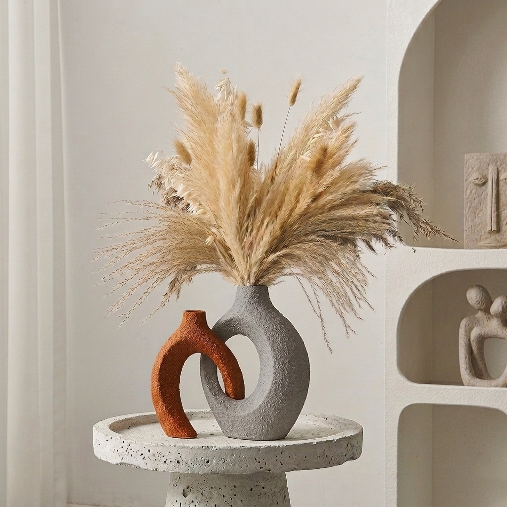 Hollow Vase Set of 2 for Modern Home Decor