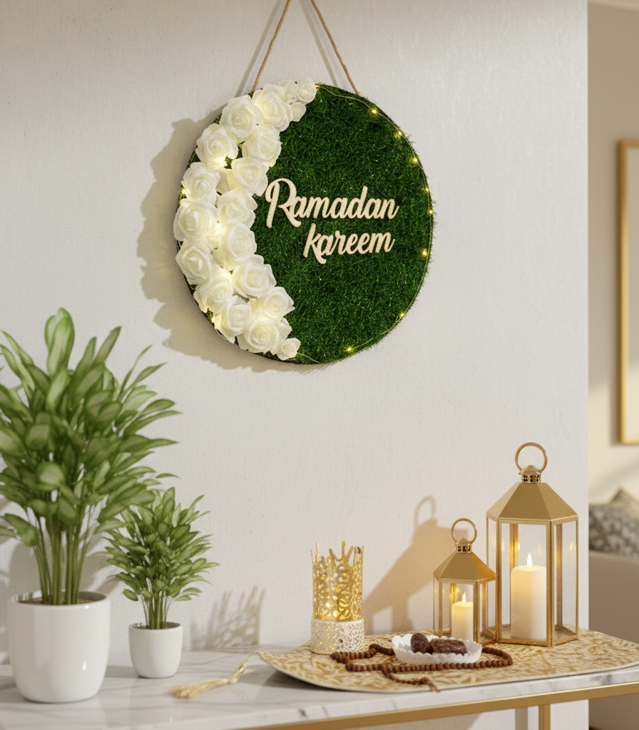 light Wreath for Ramadan (Kunstrasen)