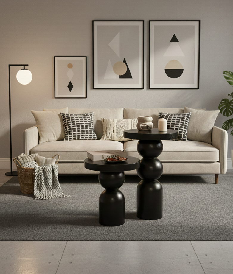 Side table set black