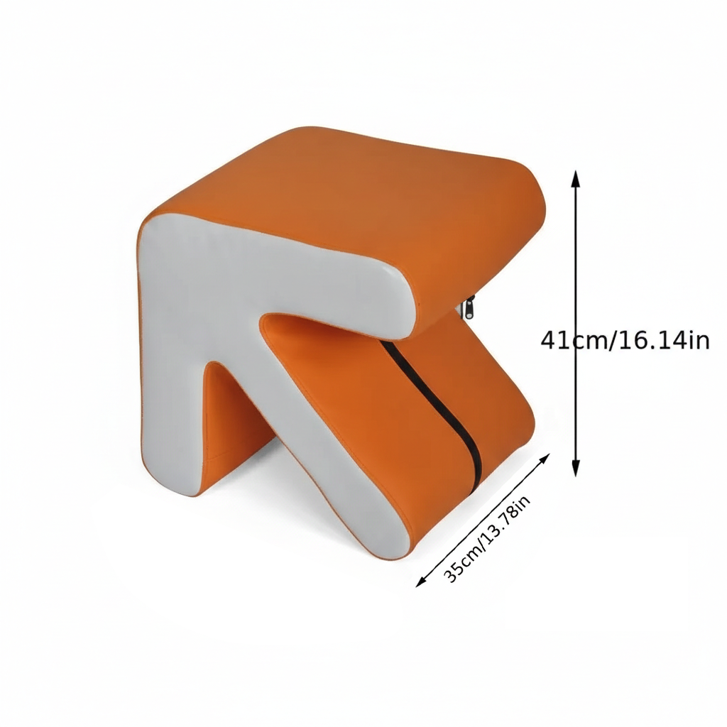 Leather Chic Arrow-Shaped PUFF