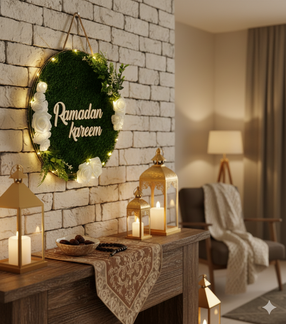 light Wreath for Ramadan (Kunstrasen)