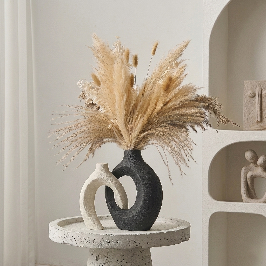 Hollow Vase Set of 2 for Modern Home Decor