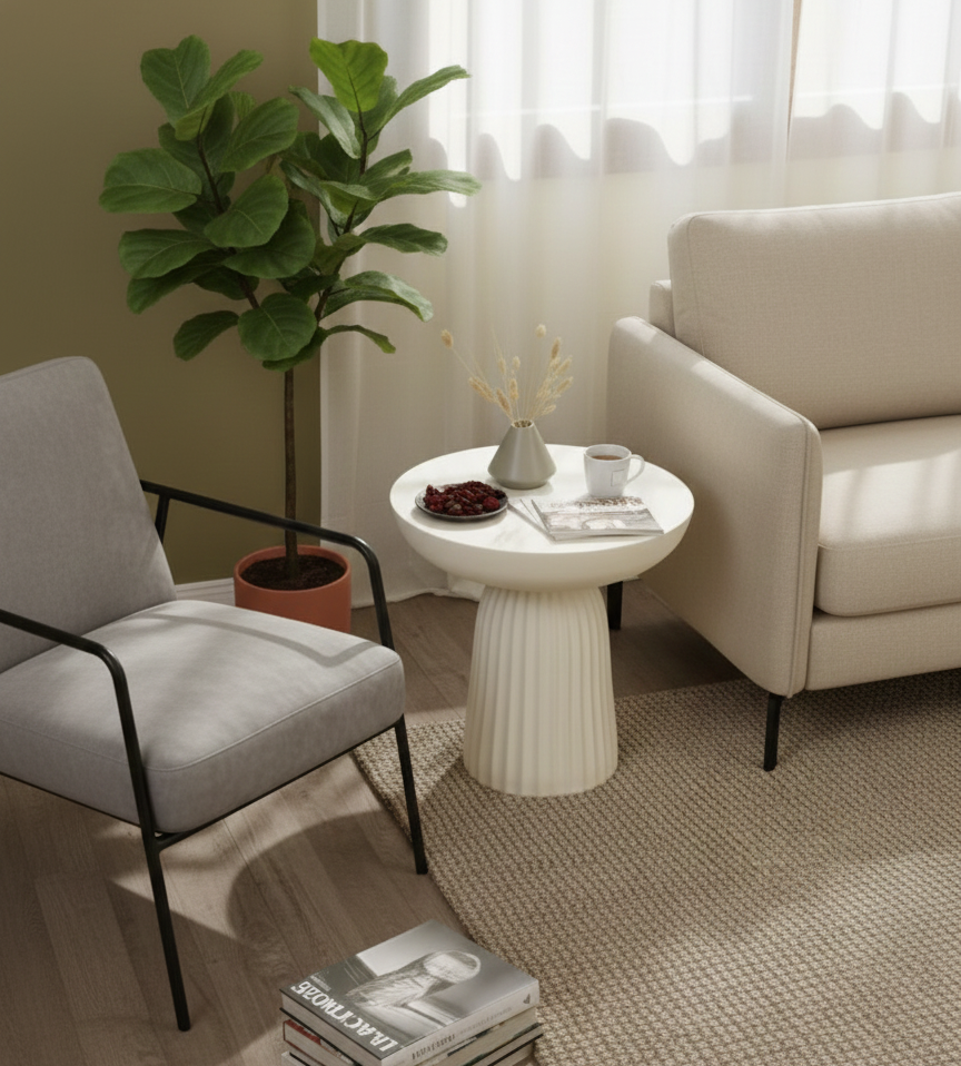 Mushroom resin Side table