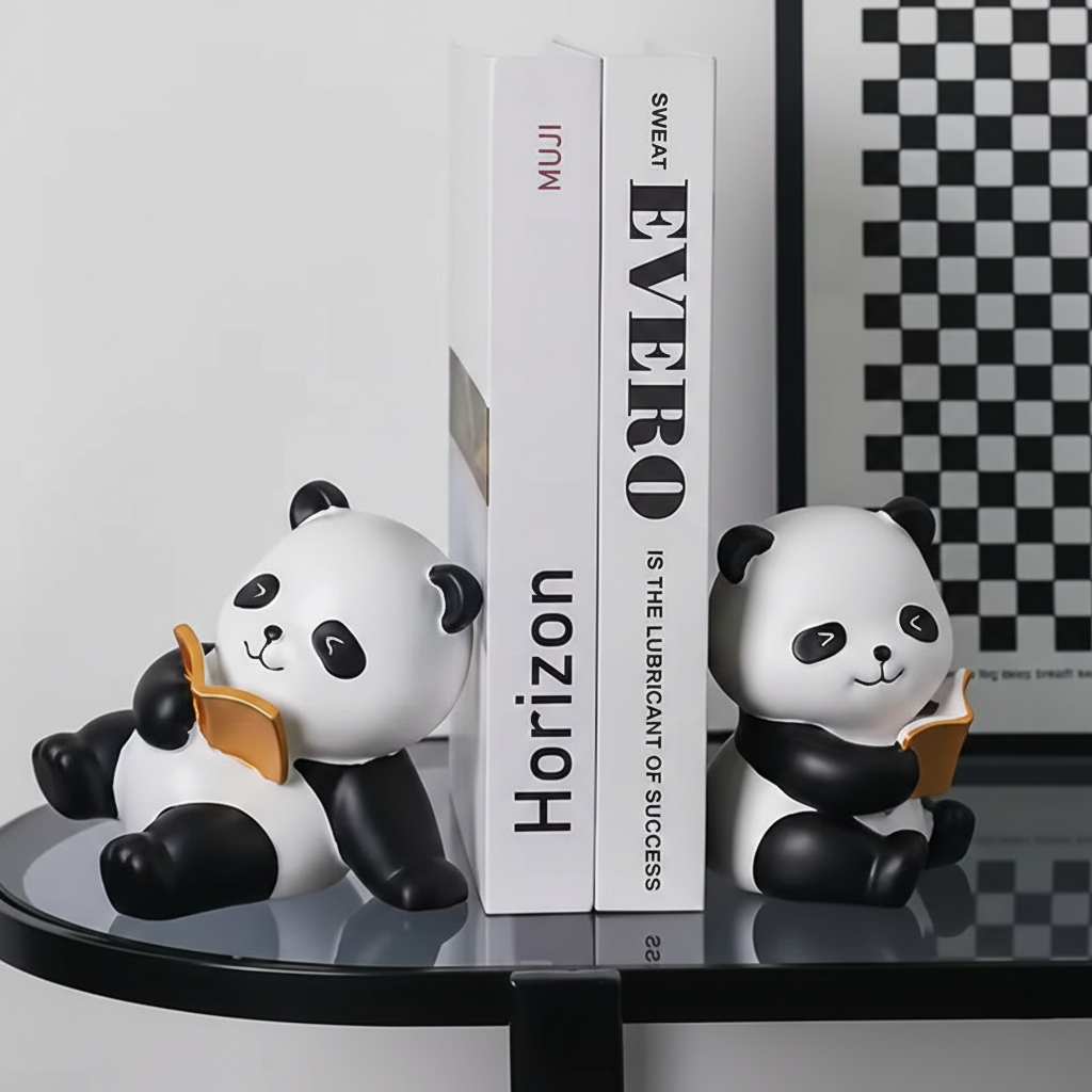 Cute Panda Bookends