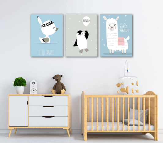 kids room wall tableau set Little Brave