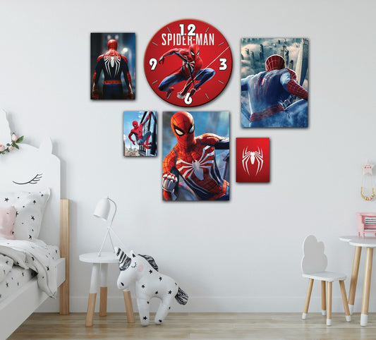 kids room wall tableau set Spider Man