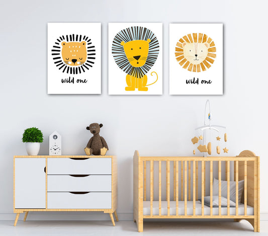 kids room wall tableau set Lion