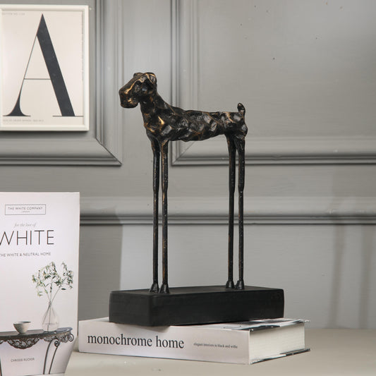 mummified dog sclupture