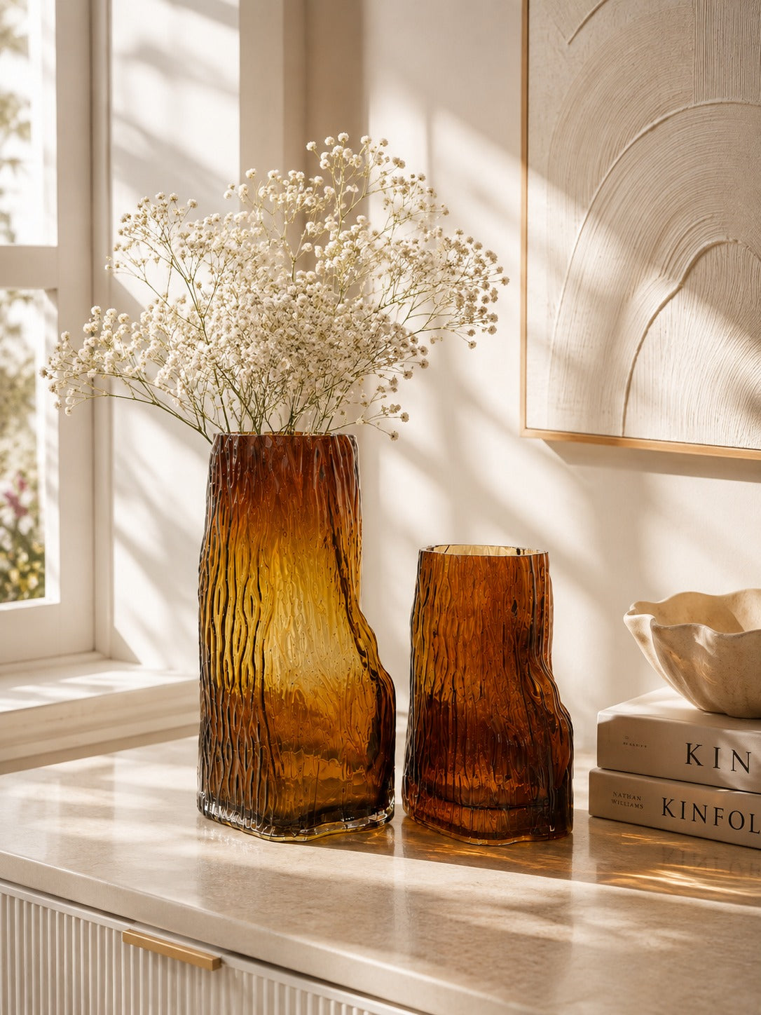 Caramel Glass Vases