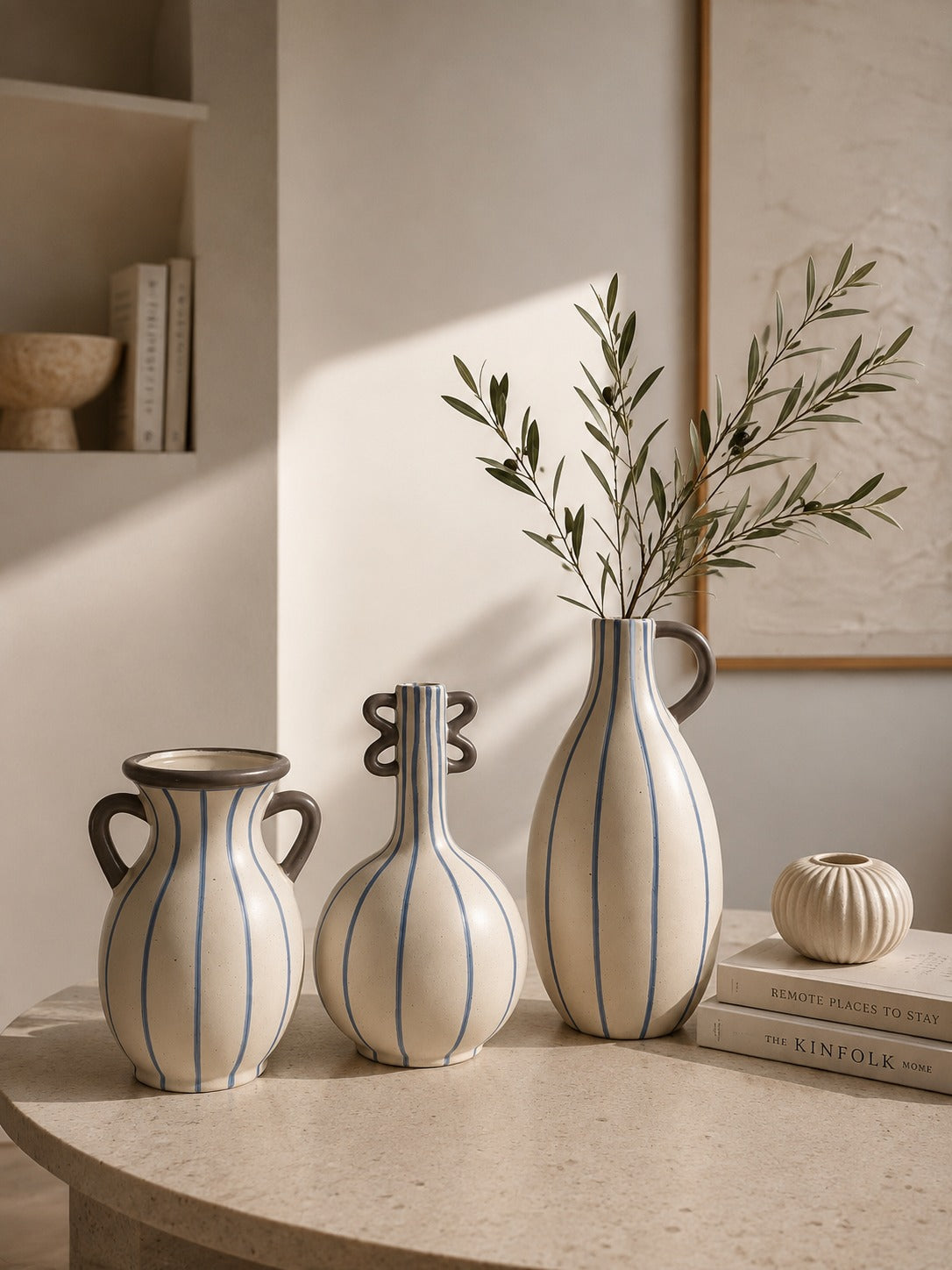 Blue Line Vase Set