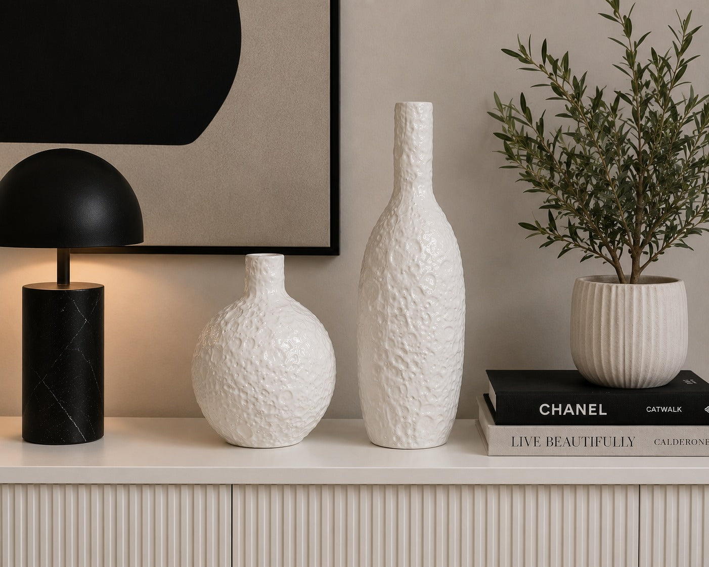 Moonstone Vases