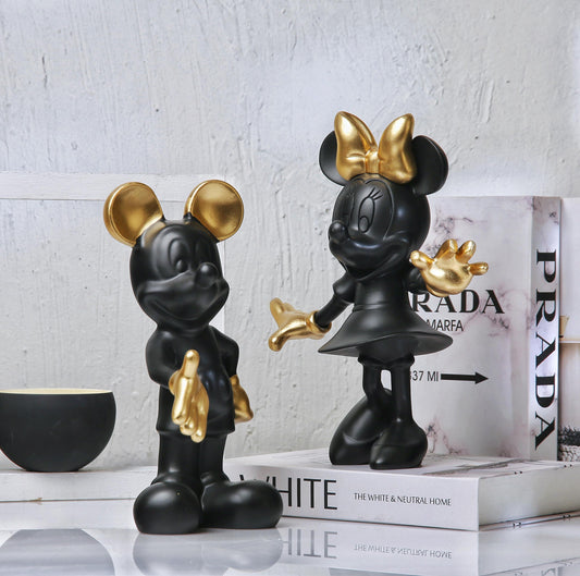 mickey and minnie black