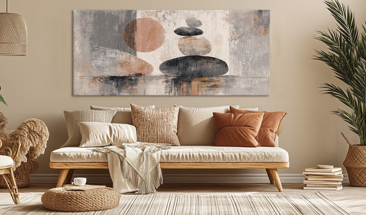 Japandi_minimal canvas printed tableau
