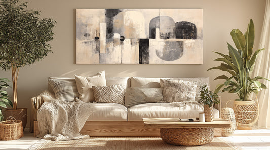 Geometric Abstraction canvas printed tableau